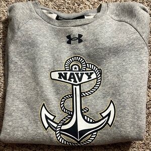 Under Armour Gray Navy Anchor Sweatshirt